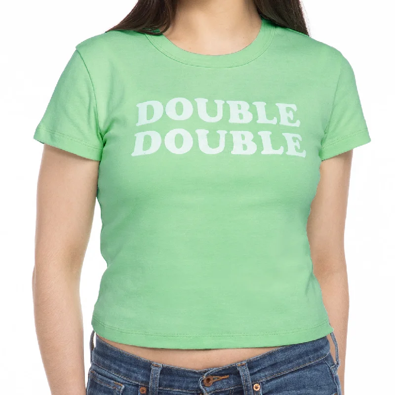 MINT CROPPED DOUBLE DOUBLE TEE Feminine Women's Style 