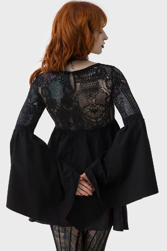 Sacred Coven Blouse Stylish Women's Neon