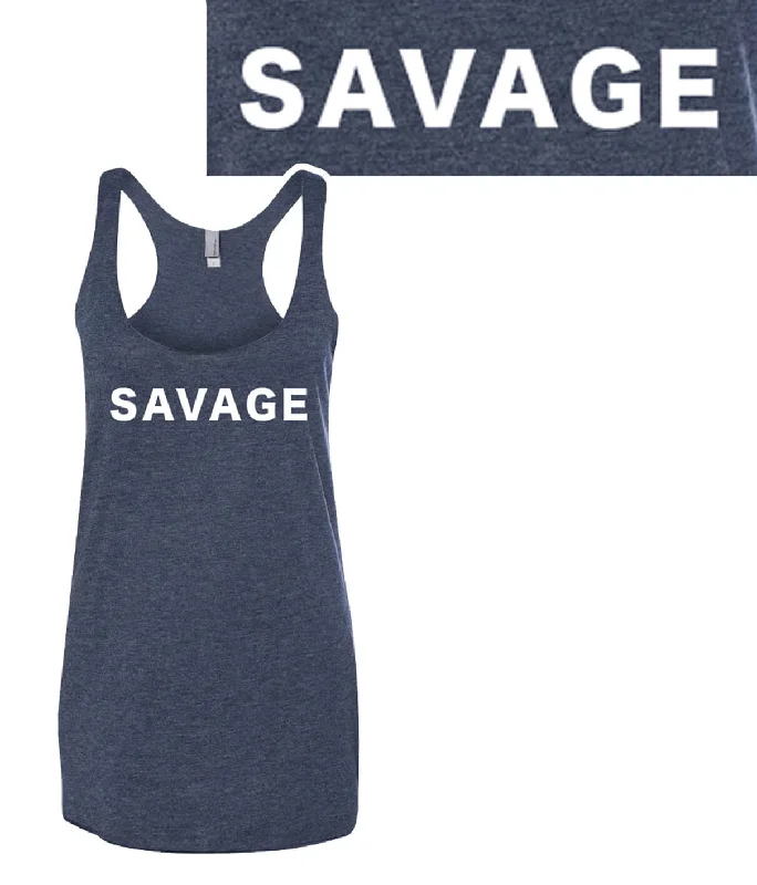 SAVAGE - Blue Next Level Women's Vintage Tank Top Adventure