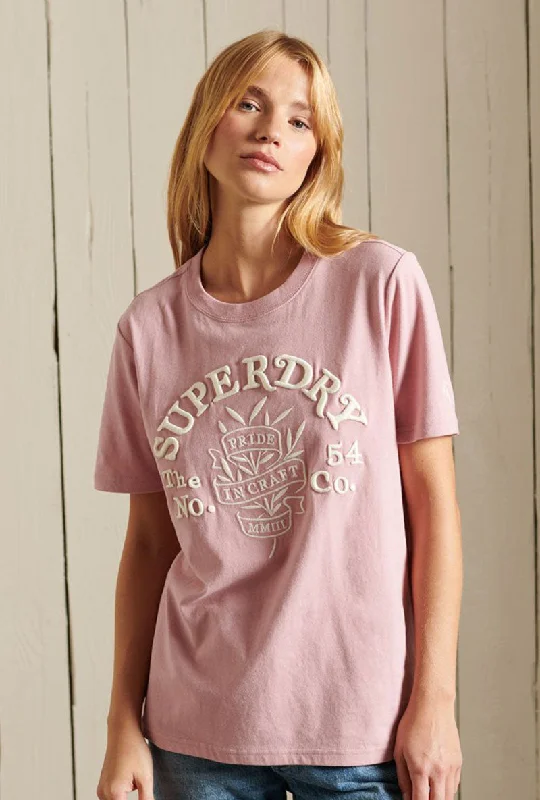 SUPERDRY PRIDE IN CRAFT TSHIRT Sleek Women's Metallic