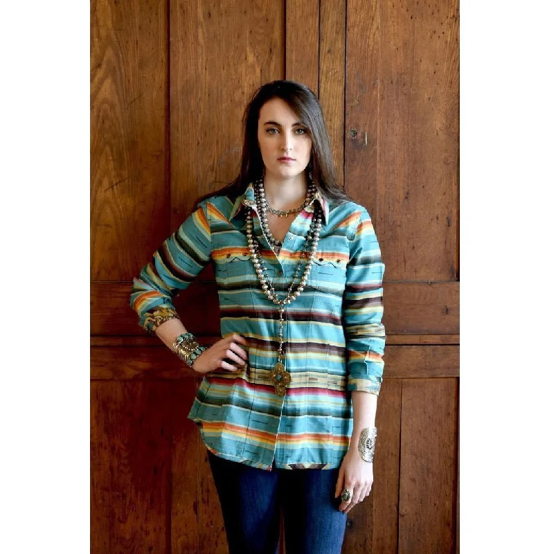 Tasha Polizzi Women's Aqua Colt 44 Shirt Business