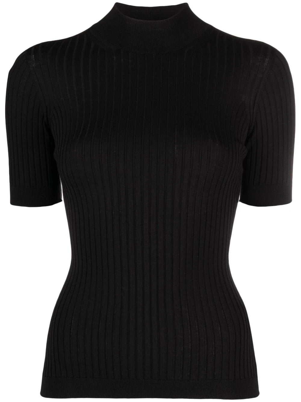 Versace Black Knit SS Top Luxurious Women's High -  end