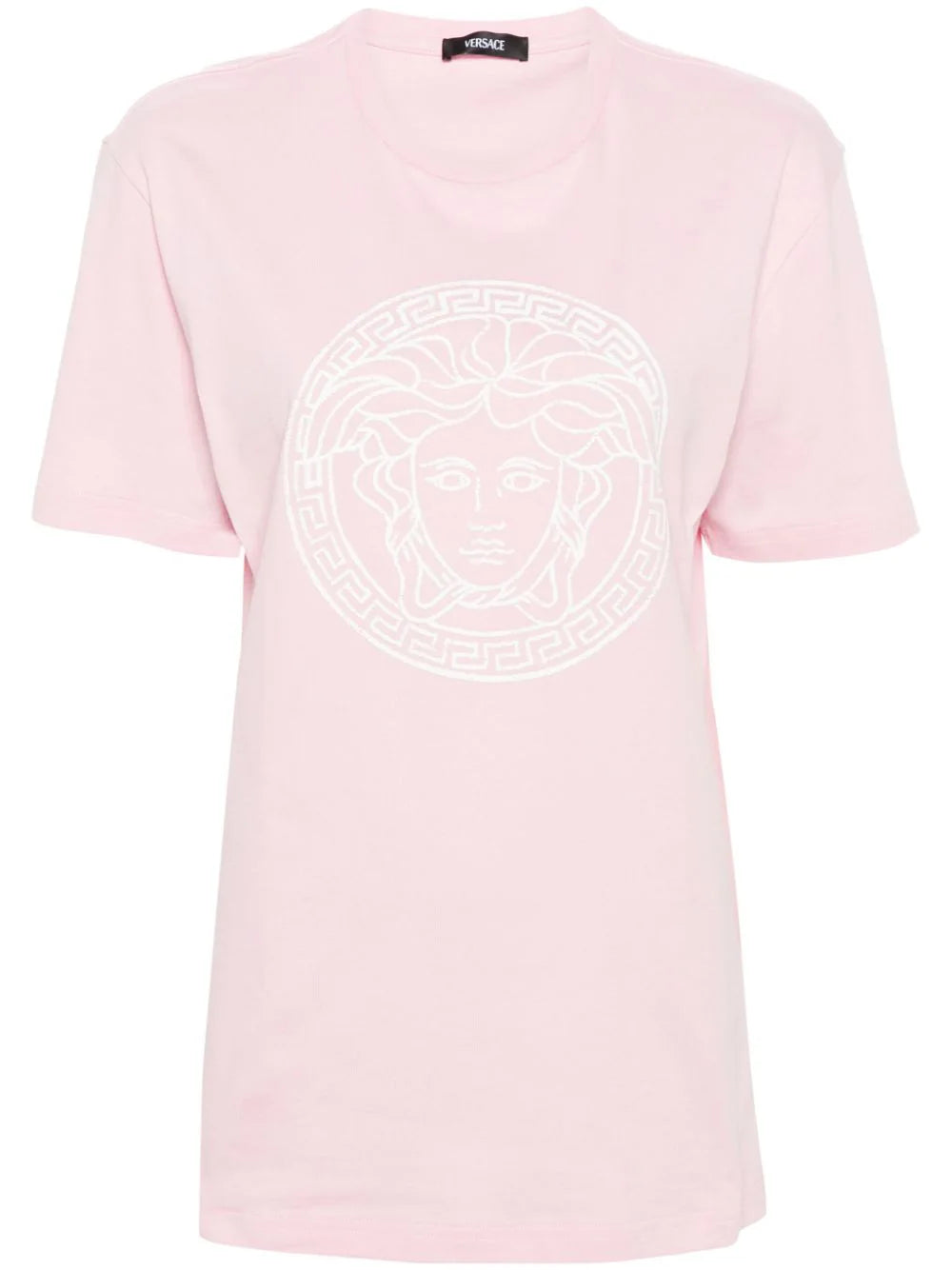 Versace Pink Medusa T-shirt Hip Women's Retro