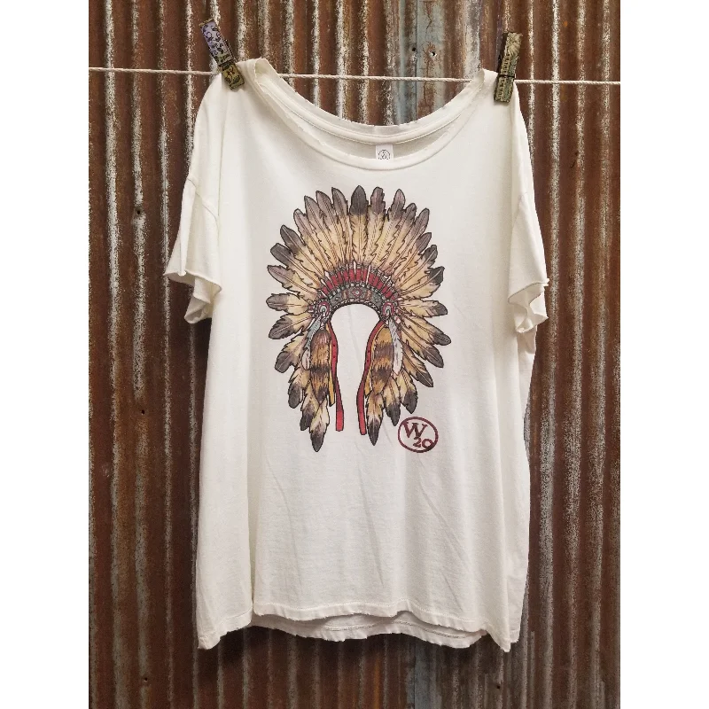 West 20 Saddle Co. War Bonnet Headdress Tee Practical Women's Quick - dry