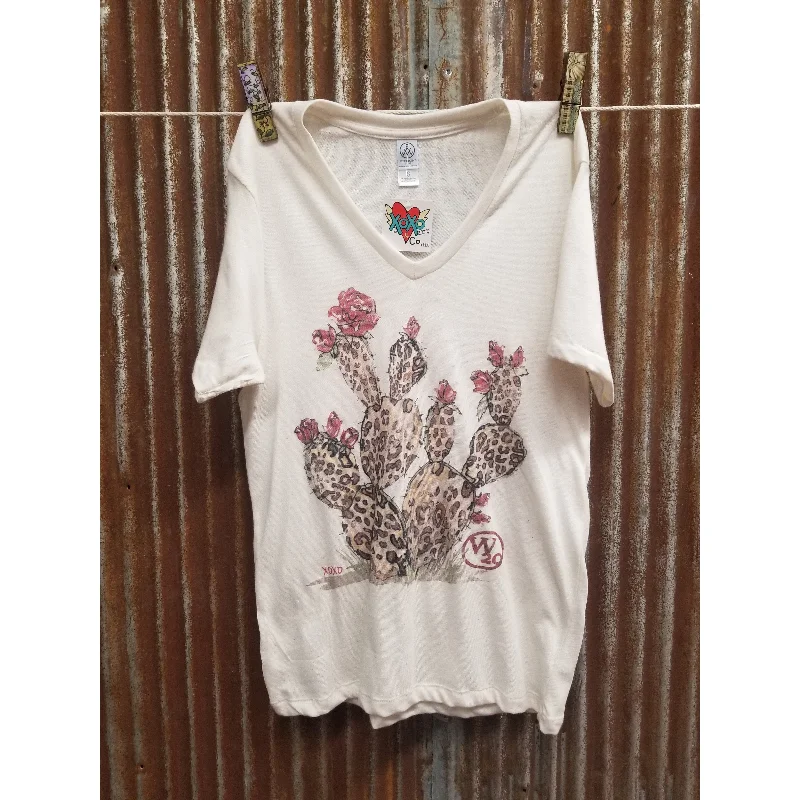 West 20 Saddle Co. Cheetah Cactus Tee Earthy Women's 