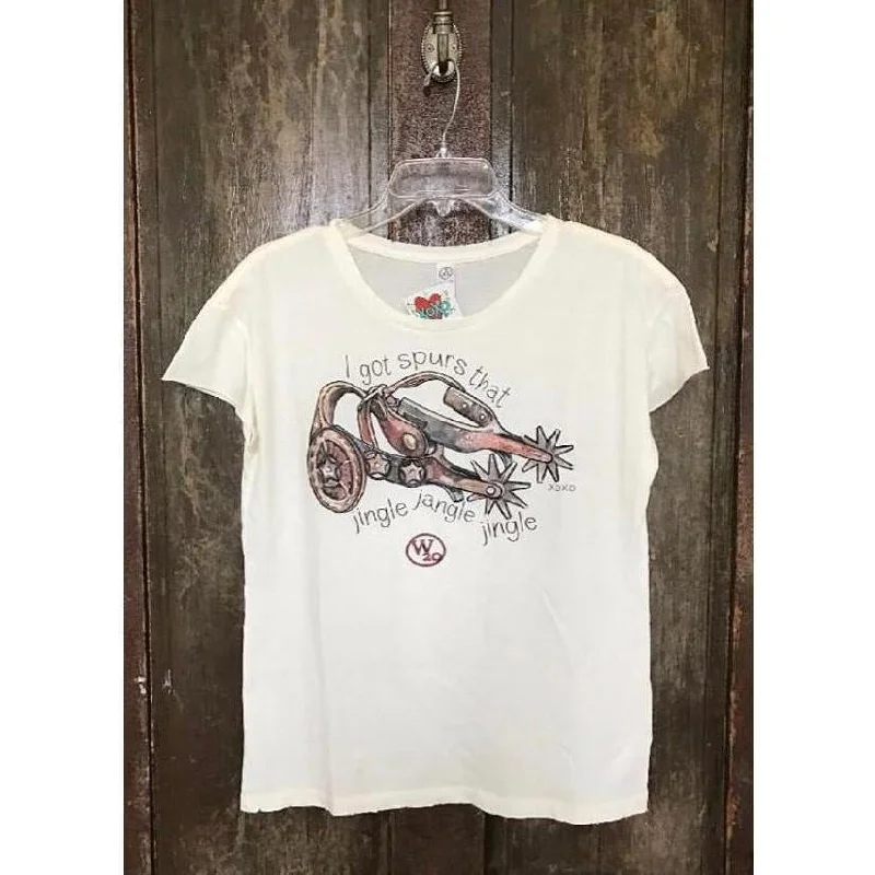 West 20 Saddle Co. Spurs that Jingle Jangle Tee Trendy Women's Oversized