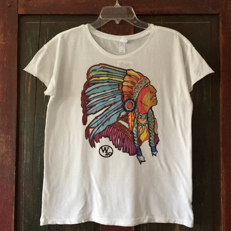 West 20 Saddle Co. Women's Chief Head Graphic Tee Youthful Women's Anime - inspired