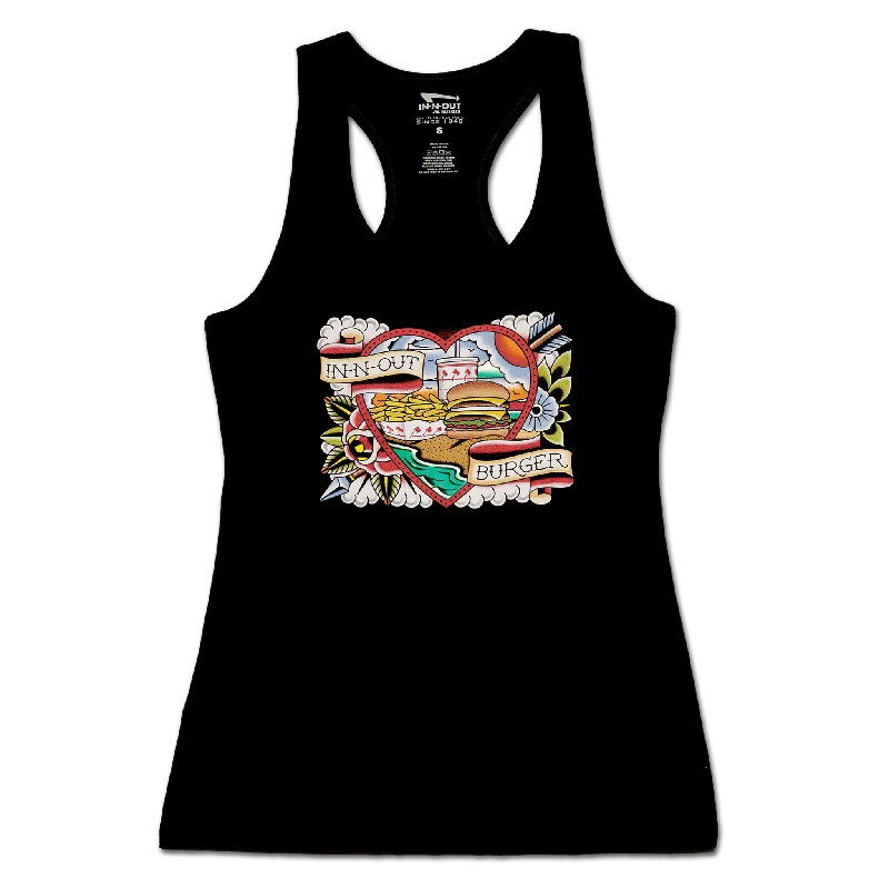 Women's Heart Tattoo Tank Dynamic Women's High - energy