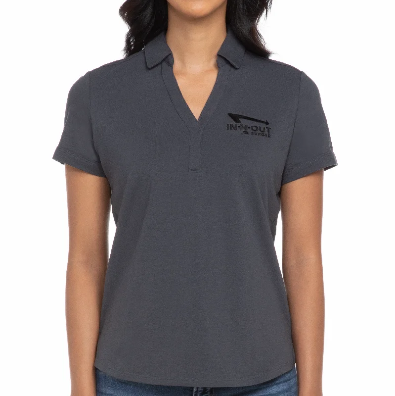 Women's Grey Performance Polo Disco