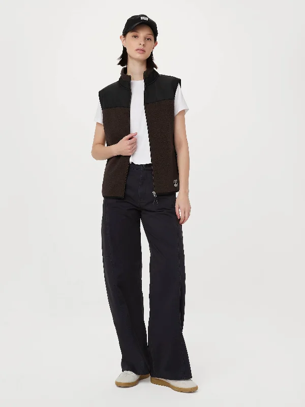 The Polar Fleece Vest in Dark Chocolate Refined Women's Velvet