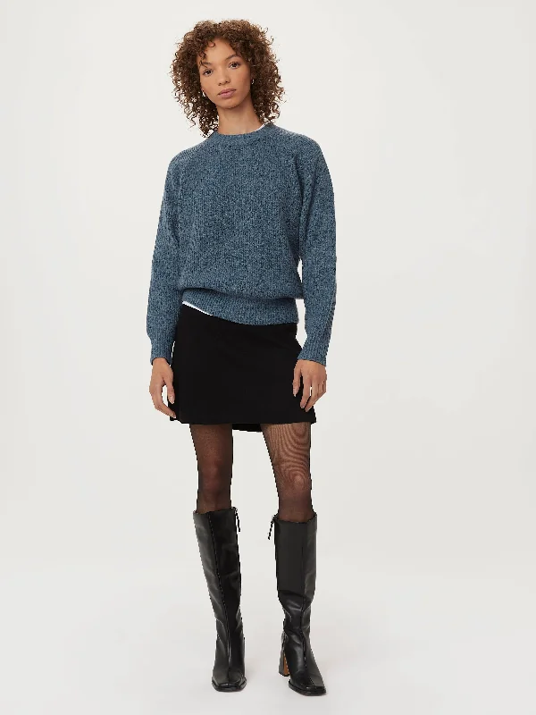The Seawool® Crewneck Sweater in China Blue Luxurious Women's High -  end