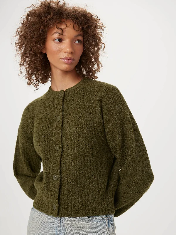 The Seawool® Sweater Cardigan in Dark Olive Trendy Women's Oversized