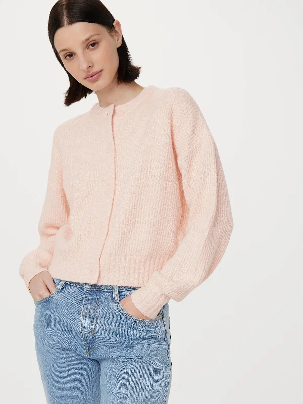 The Seawool® Crewneck Cardigan in Light Peach Modern Women's 