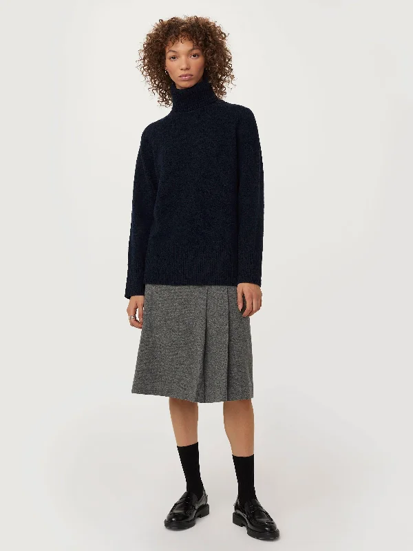 The Seawool® Turtleneck in Space Blue Traditional Women's 