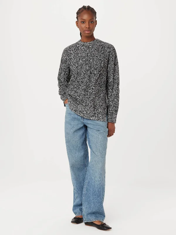 The Cable Knit Sweater in Black Youthful Women's Anime - inspired