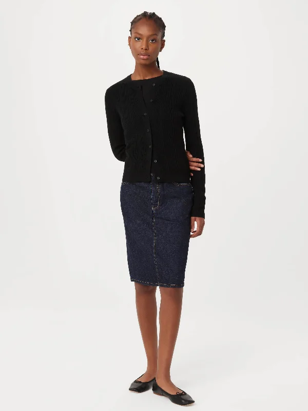 The Fitted Cardigan in Black Athletic Women's High - 