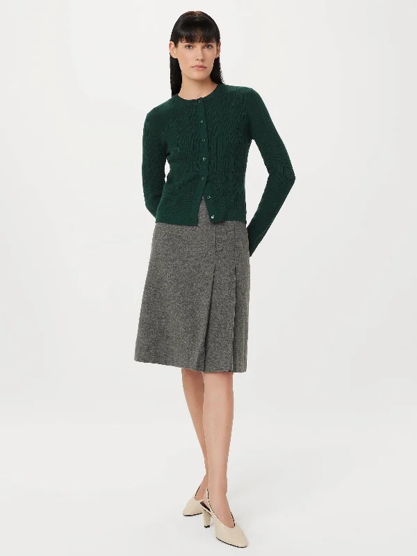 The Fitted Cardigan in Pine Grove Cashmere