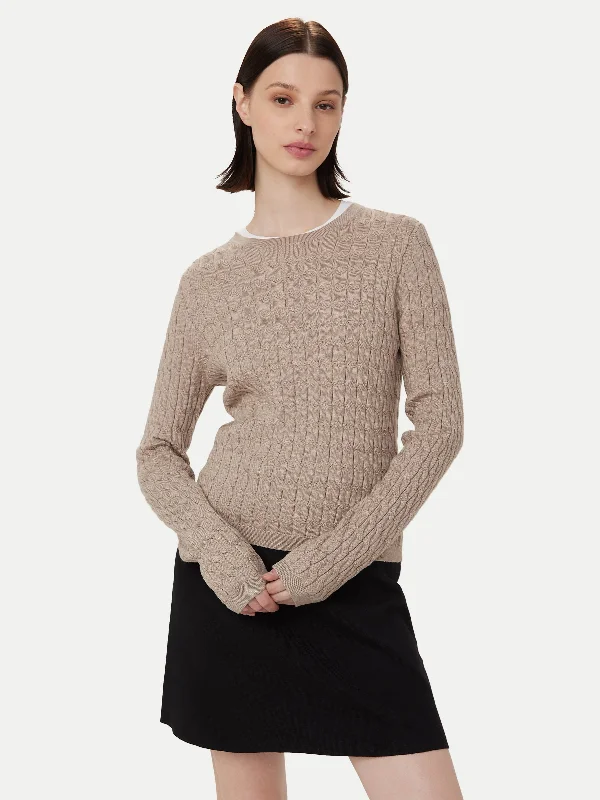 The Merino Wool Sweater  in Taupe purpose