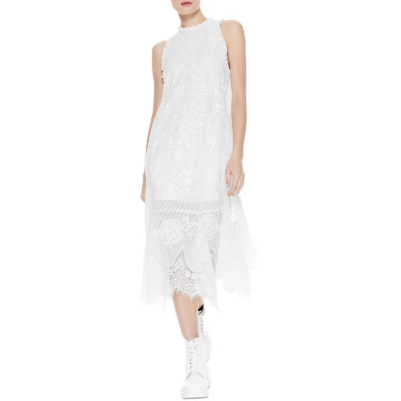 Alice and Olivia Womens Angelyn Embroidered Lace Cocktail and Party Dress Trendy Women's Oversized