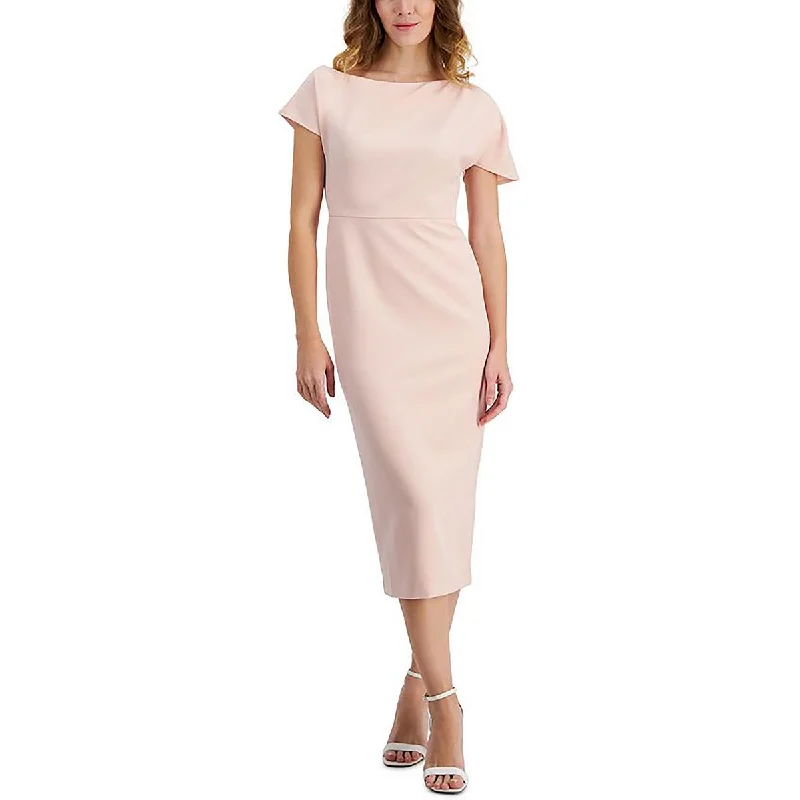 Anne Klein Womens Midi Boat Neck Cocktail And Party Dress Dapper Women's Bow - adorned Anne Klein Womens Midi Boat Neck Cocktail And Party Dress Dapper Women's Bow - adorned