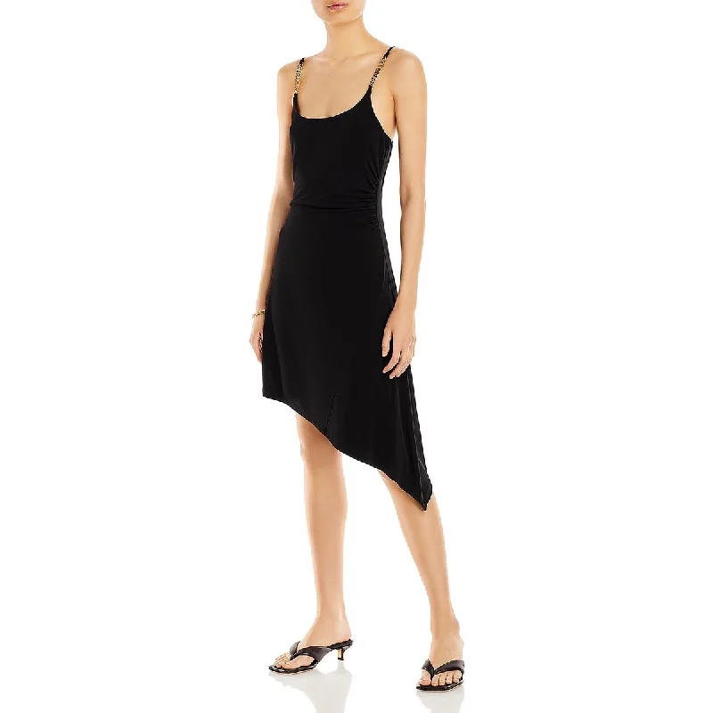 Aqua Womens Chain Mid Calf Cocktail and Party Dress Vintage Women's 1970S 
