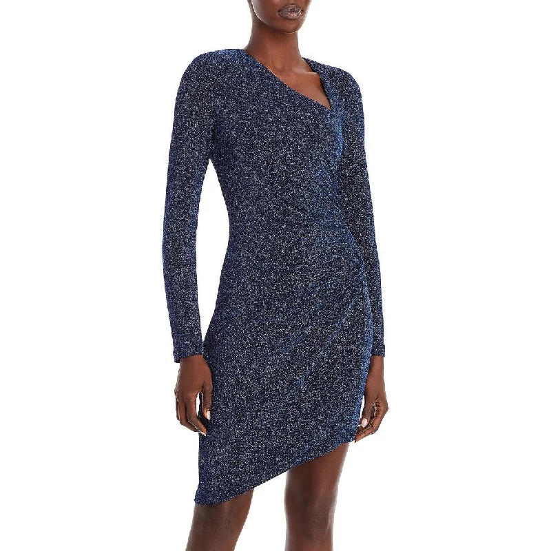 Aqua Womens Metallic Asymmetric Cocktail and Party Dress Casual Women's Japanese 