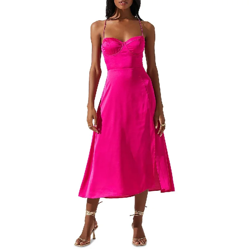 ASTR the Label Womens Semi-Formal Midi Cocktail And Party Dress Artistic Women's Hand - painted