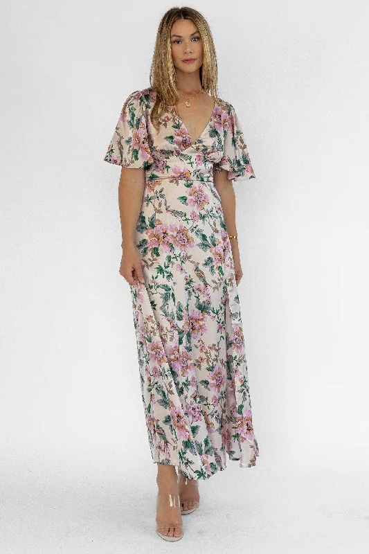 Birdie Pink Floral Maxi Dress Confident Women's Power