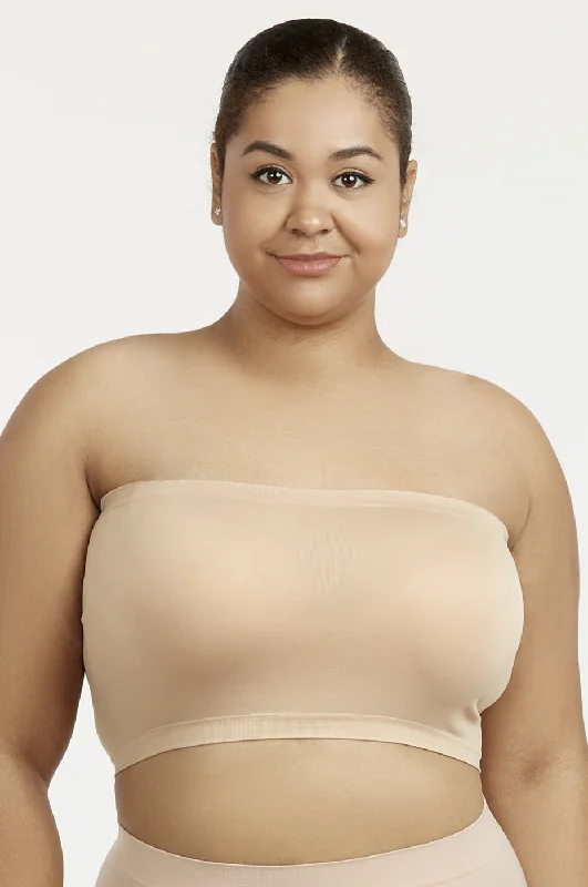 SOFRA LADIES SEAMLESS NO PAD PLUS TUBE BRA (BR0125STNX_BEIGE) purpose