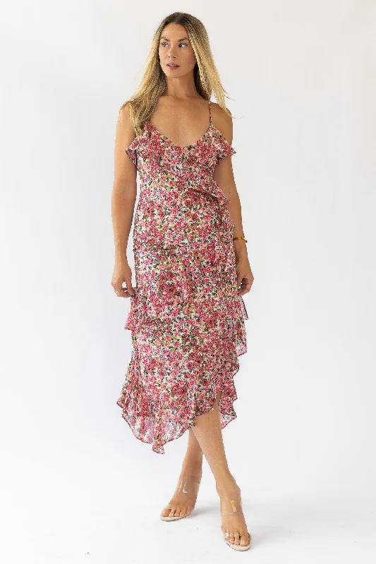 Camari Pink Floral Midi Dress - Final Sale Traditional Women's Wool