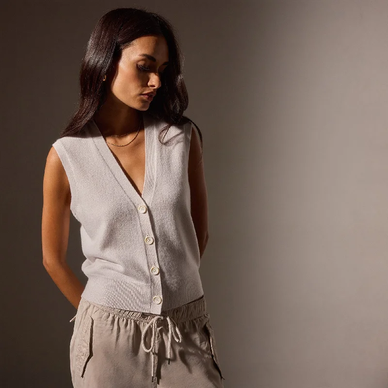 Cashmere Vest - Pearl Sustainable Organic