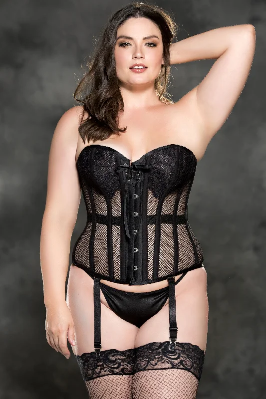 Fishnet Metal Boning Corset Compression