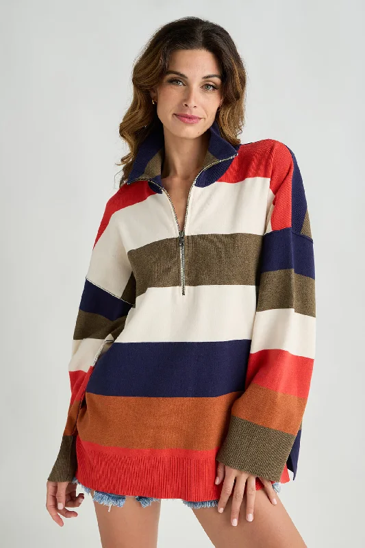 Free People Coastal Stripe Pullover Edgy Women's Punk