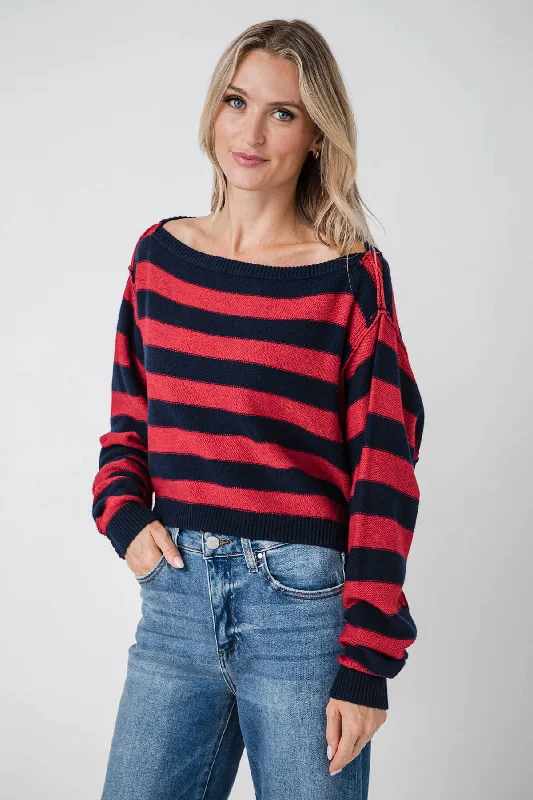 Free People WTF Into The Blue Pullover Monochromatic Office Style