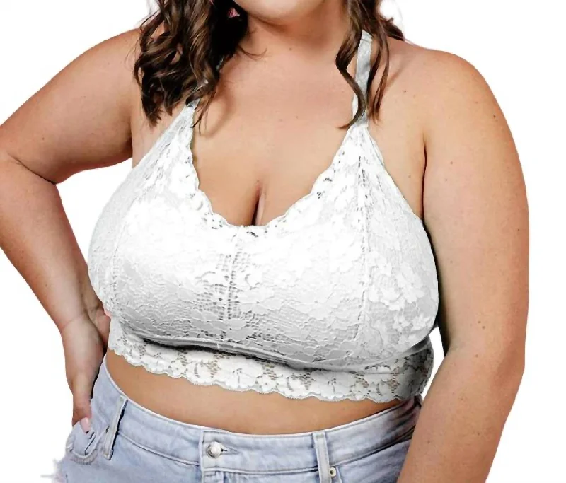Juliette Bralette - Plus In White British Gentlewoman Style