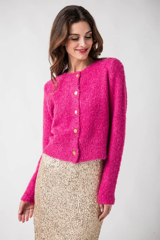 Lili Sidonio Eyelash Cardigan Elegant Women's 