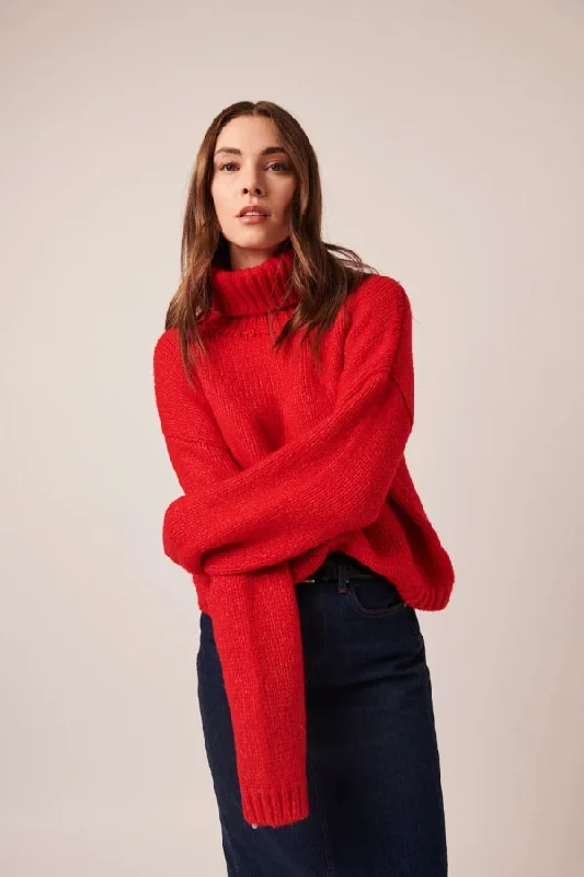 LINE Amelie Oversized Turtleneck Sweater Geometric