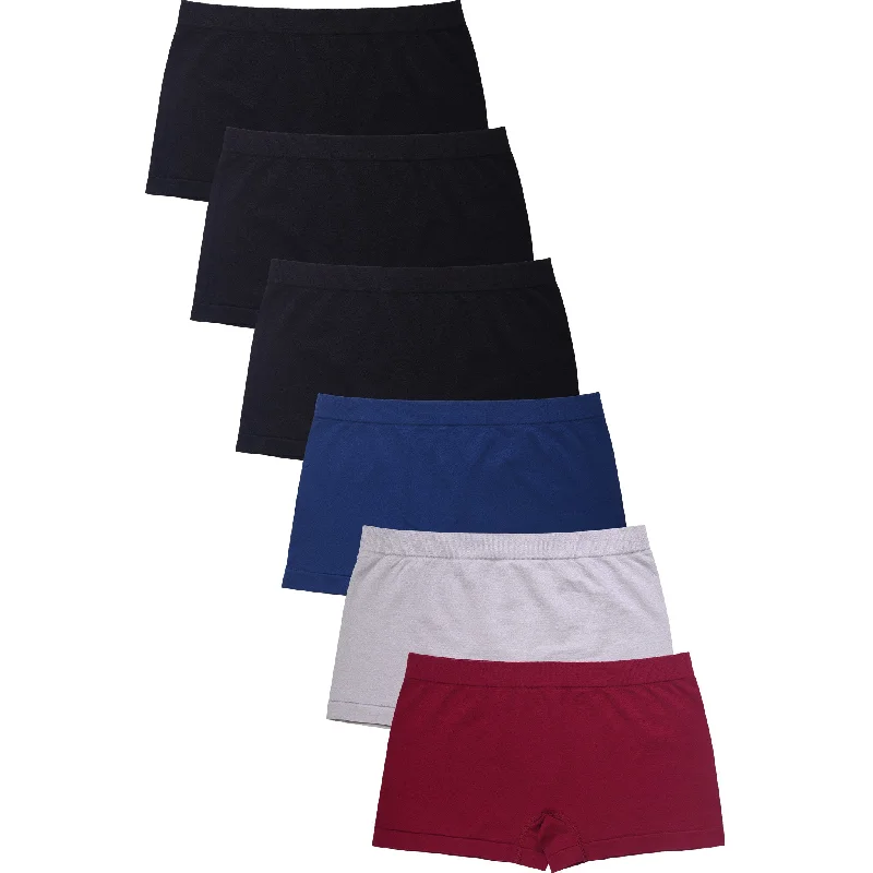 SOFRA LADIES SEAMLESS BOYSHORTS PANTY (LP0260SB) Classic Women's Pin - striped