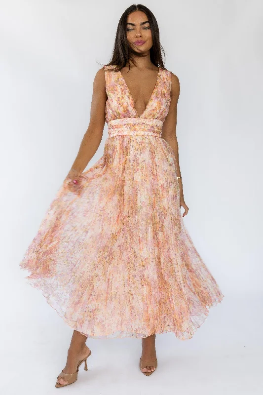 Malena Floral V-Neck Maxi Dress - Final Sale Gym
