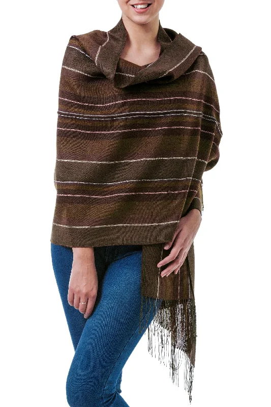 Olive Fields Alpaca and Silk Shawl Women