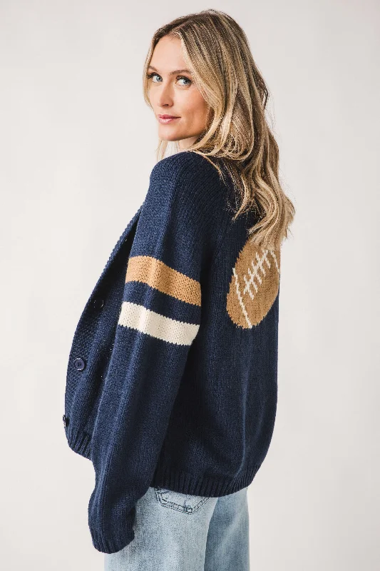 Pink Pineapple Football Cardigan Sophisticated Women's 