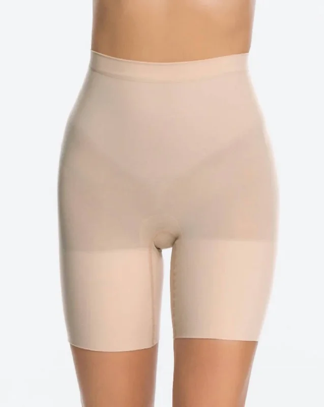 Power Short In Soft Nude Elegant Women's Formal 