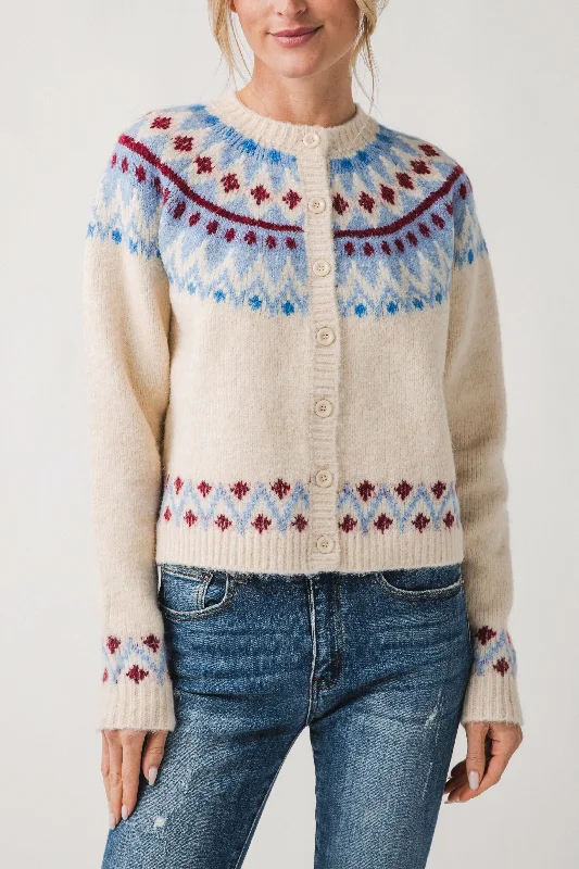 RD Style Elfa Long Raglan Sleeve Crewneck Cardigan Modern Women's 