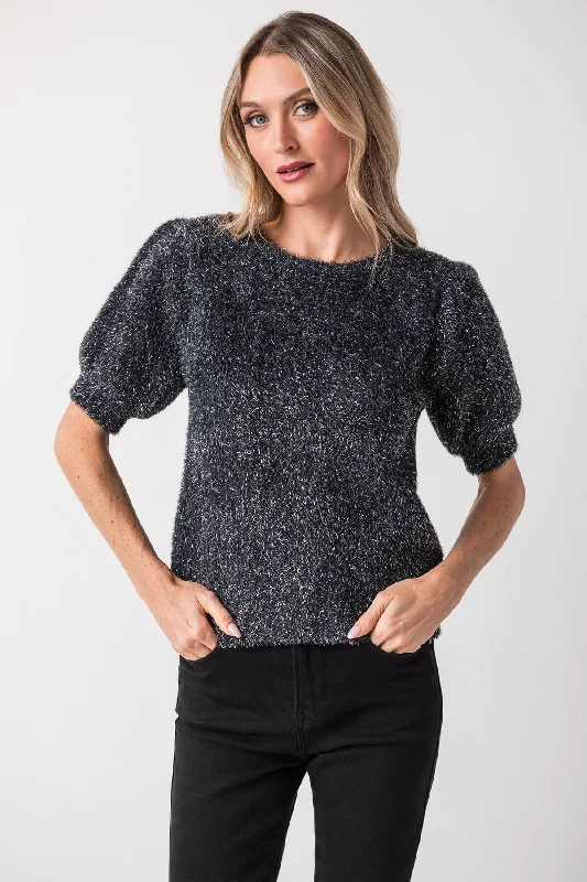 Skies Are Blue Lurex Crew Neck Sweater Artistic Women's Avant - 