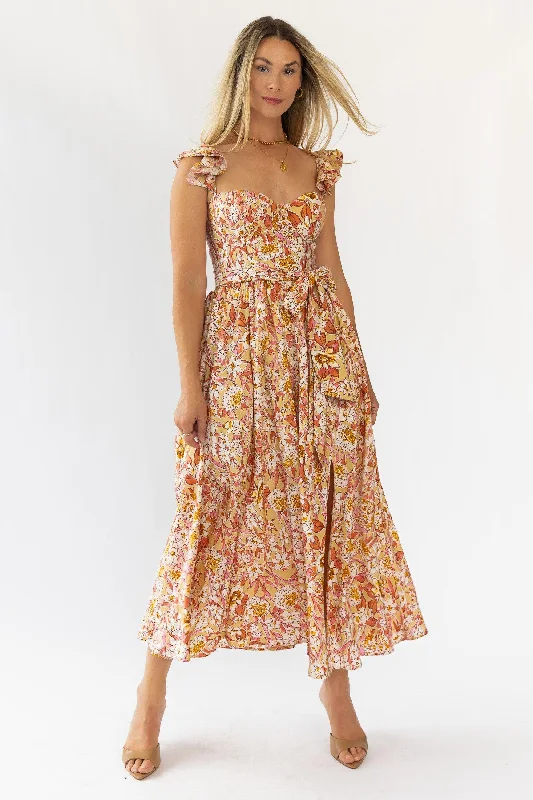 Vara Corset Floral Maxi Dress - Final Sale Dynamic Women's High - energy