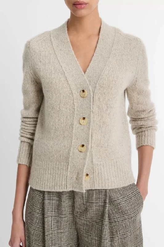 VINCE Cashmere Donegal Cardigan Youthful Women's Anime - inspired