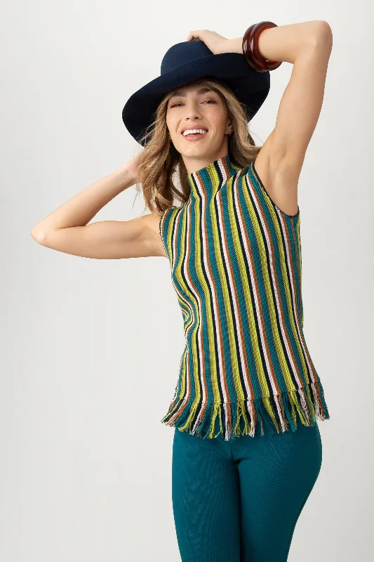Waverly Fringe Tank Sleek Women's Metallic