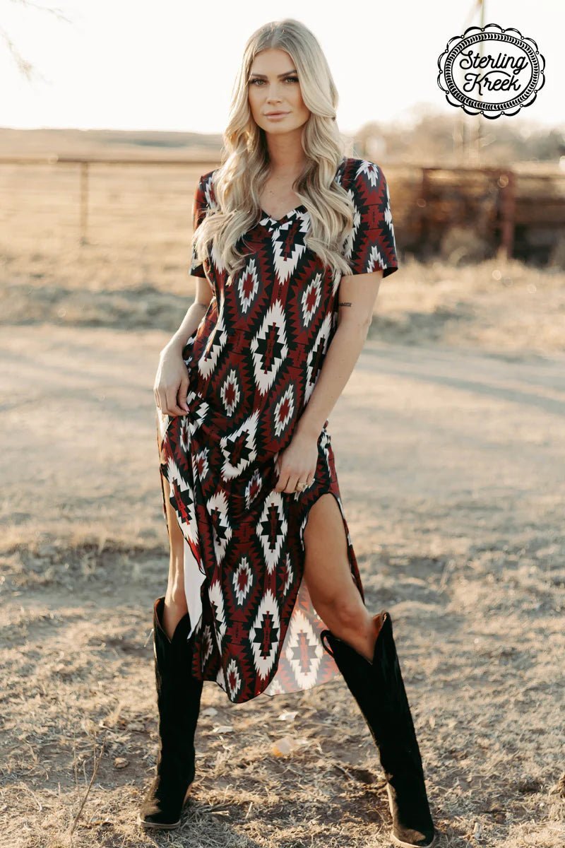 Western Rebel Maxi Dress Earthy Women's 