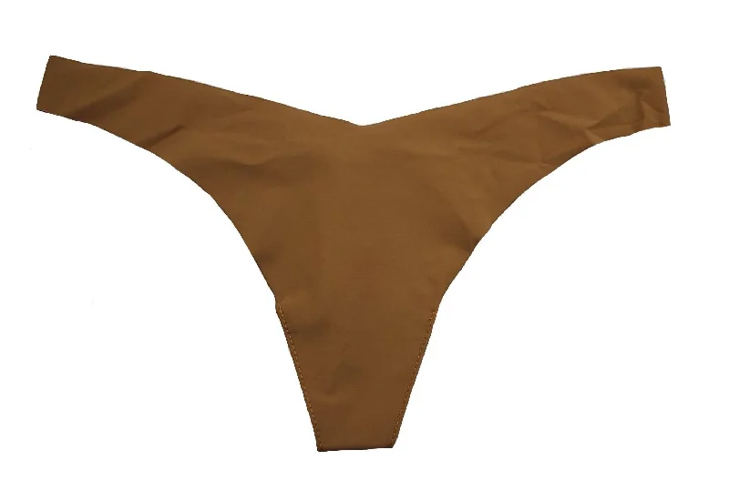 Women's Classic Solid Tiny Thong In Mocha Refined Women's 