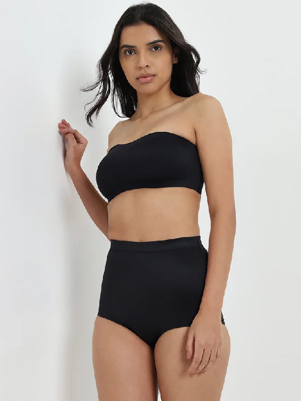Wunderlove Black High-Rise Shaping Brief Disco